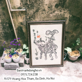 Tranh Đông Hồ Mục Đồng Thổi Sáo (loại 50x70cm)